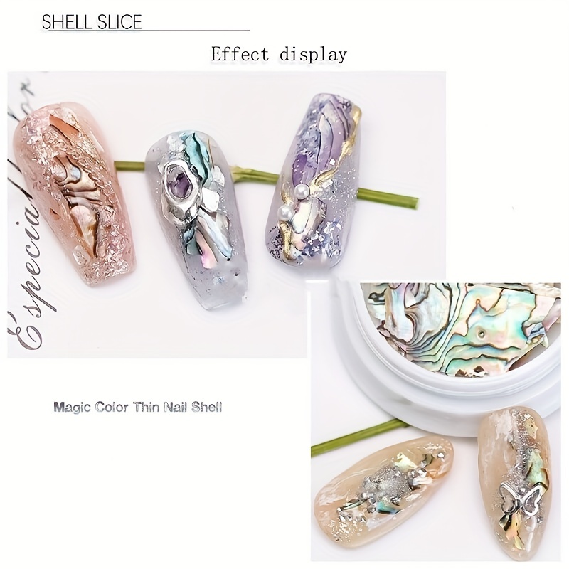 Iridescent Glitter Nail Art Sequins, Holographic 3D Irregular Ultra-Thin  Nail Art Glitter Flakes Designs, Shiny Mermaid Nail Glitter Slices Resin