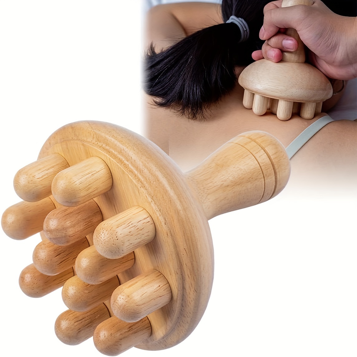 MANUAL WOODEN MASSAGER Tiny Comb Body Acupuncture Massage Tool