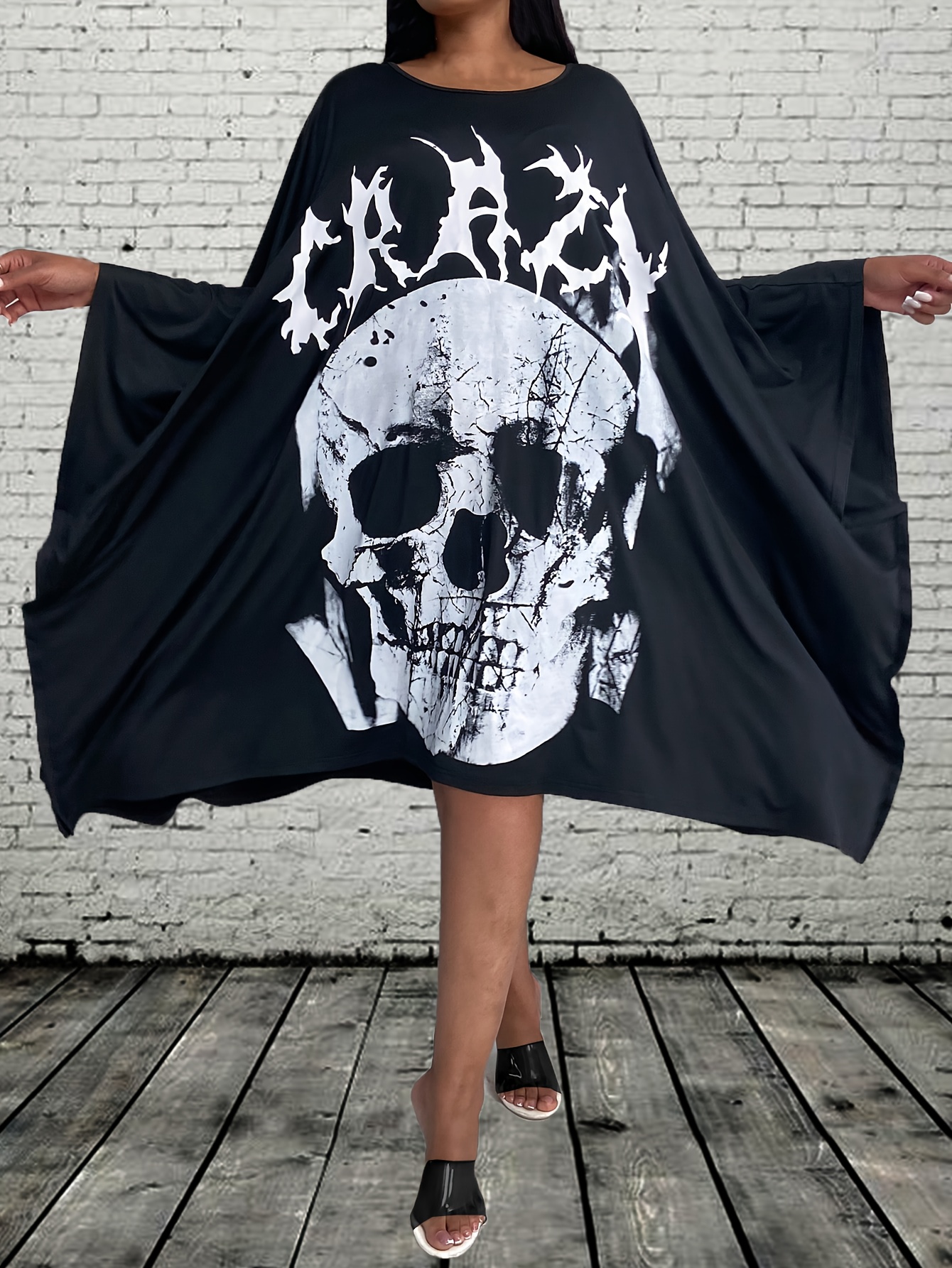 Plus Size Halloween Gothic Dress Women's Plus Cold Shoulder - Temu