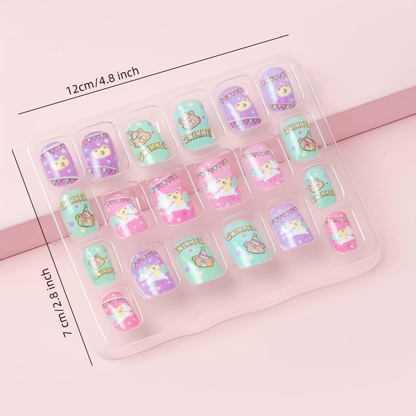 240 Stück Künstliche Nägel Transparent – Nagellack-Ständer, Oval, 2,6x1,2 Cm