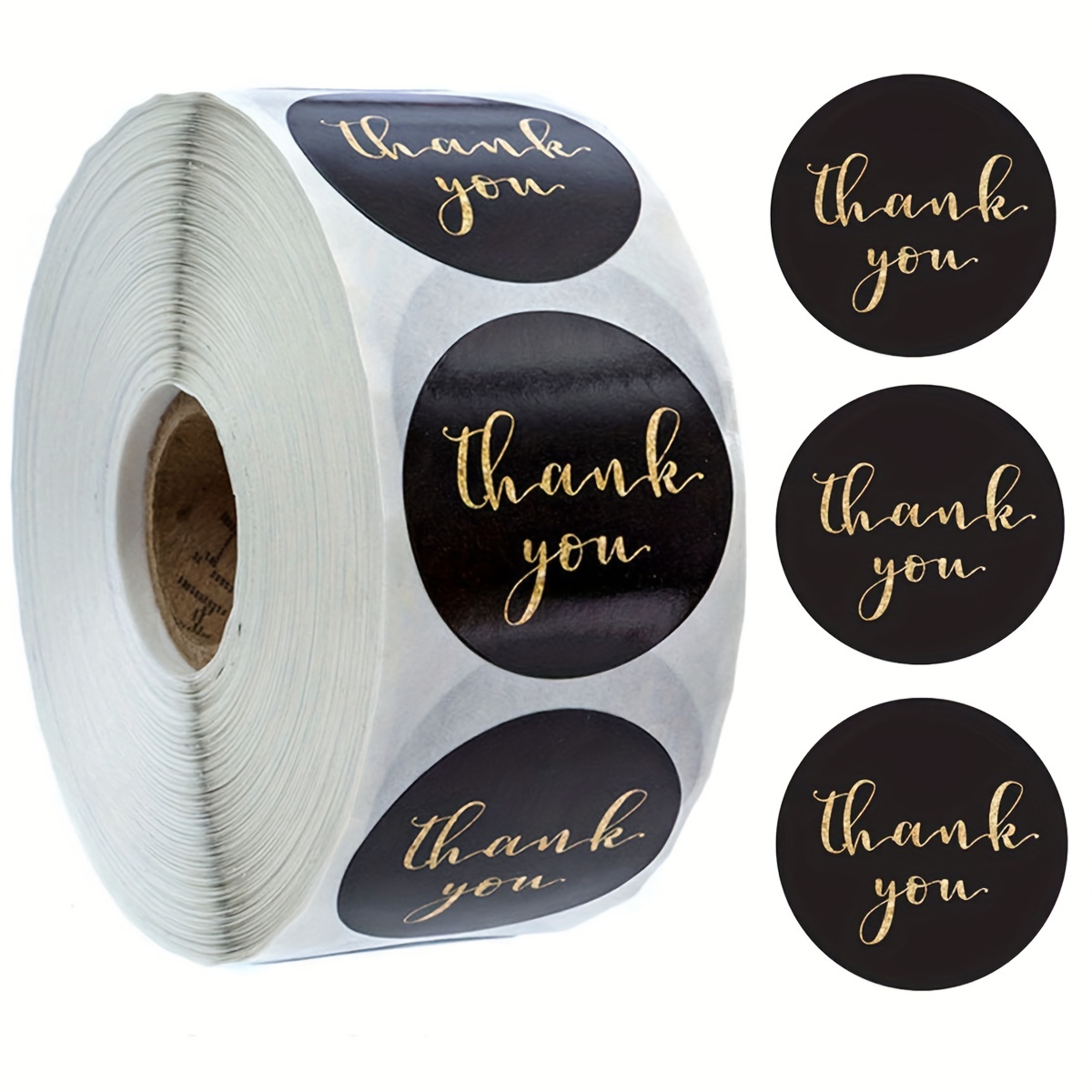 

500pcs Gold Foil Thank You Stickers For Seal Labels 1 Inch Gift Packaging Stickers Birthday Party Stationery Sticker