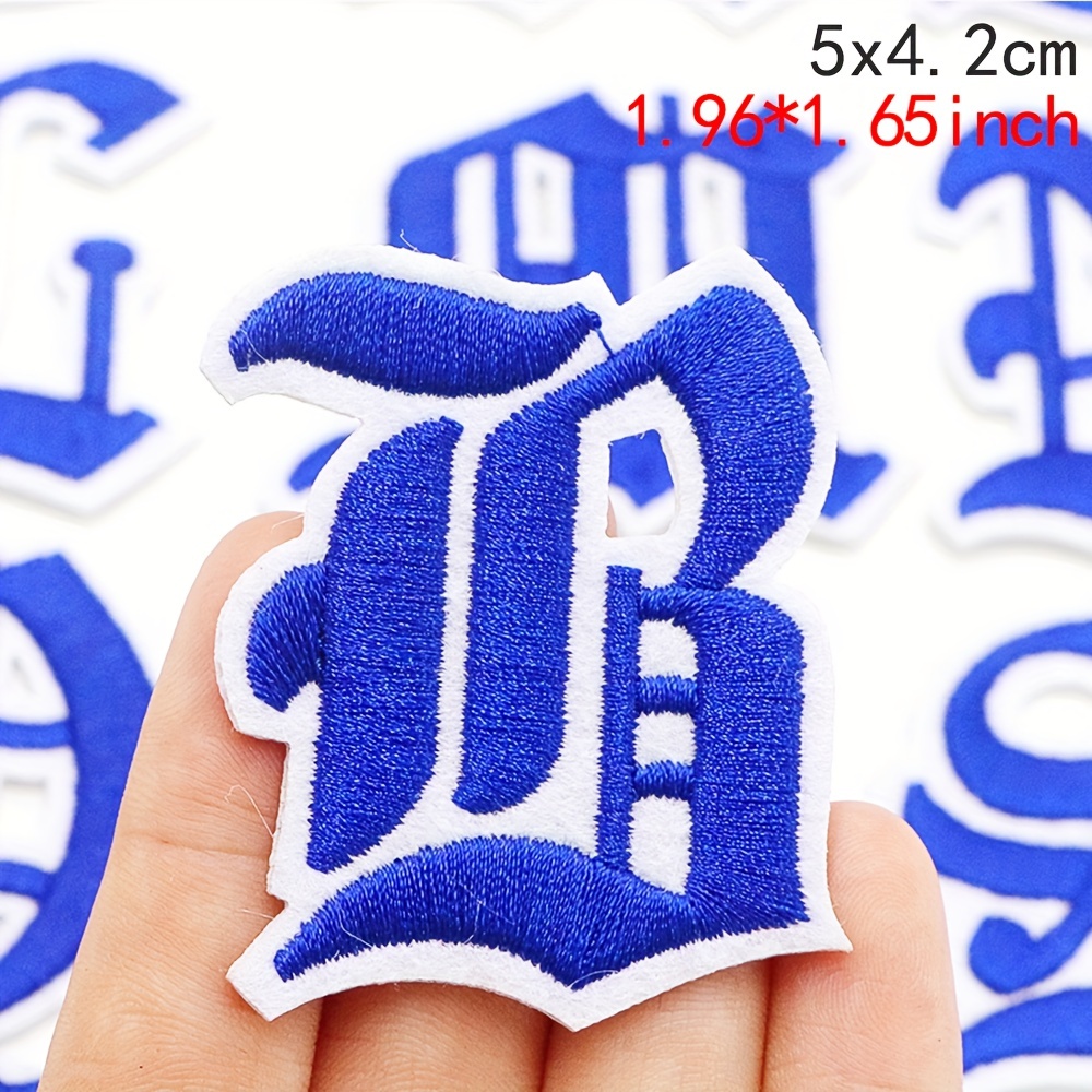 White Gothic Alphabet Number Letter Embroidery Patches - Temu