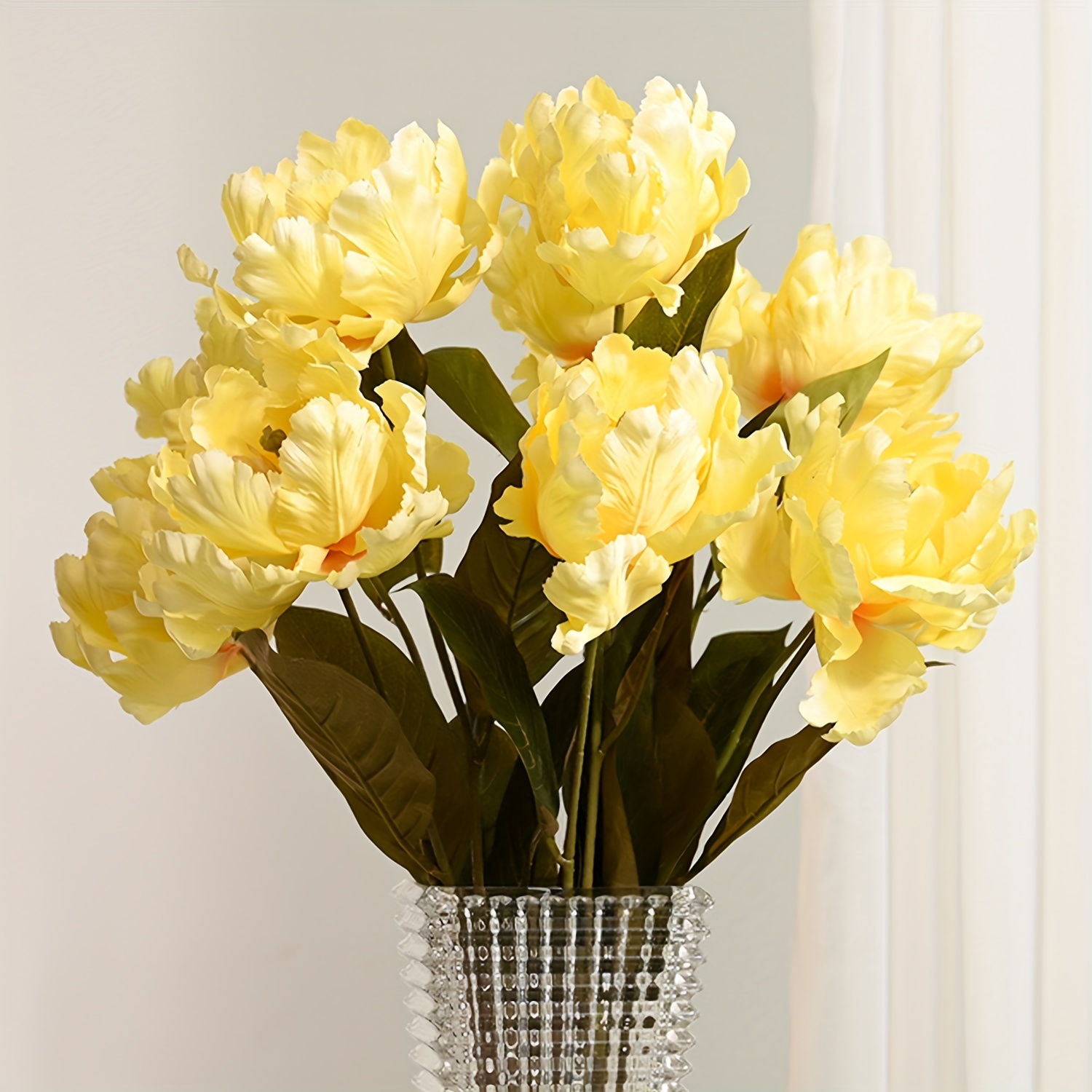 Multicolor Tulips Artificial Flowers Faux Tulip Stems Real - Temu