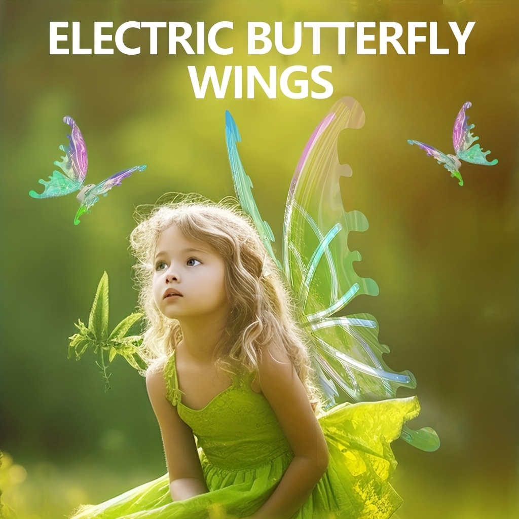 Costume d'ailes de fée papillon pour filles, accessoires de