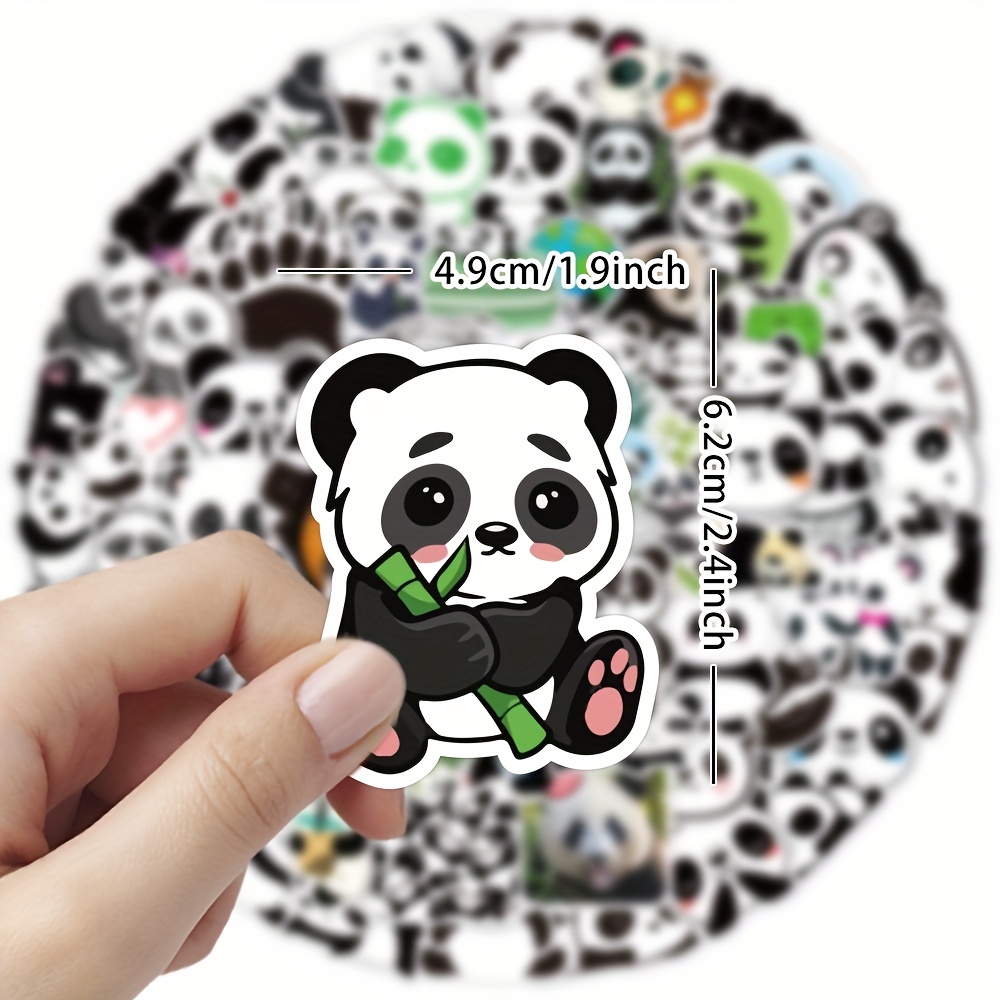 50pcs Panda Stickers Cute Cartoon Animal Stickers for Kids Teens,Aesthetic  Vinyl Stickers for Water Bottle Laptop Skateboard Fridge Desk Bike