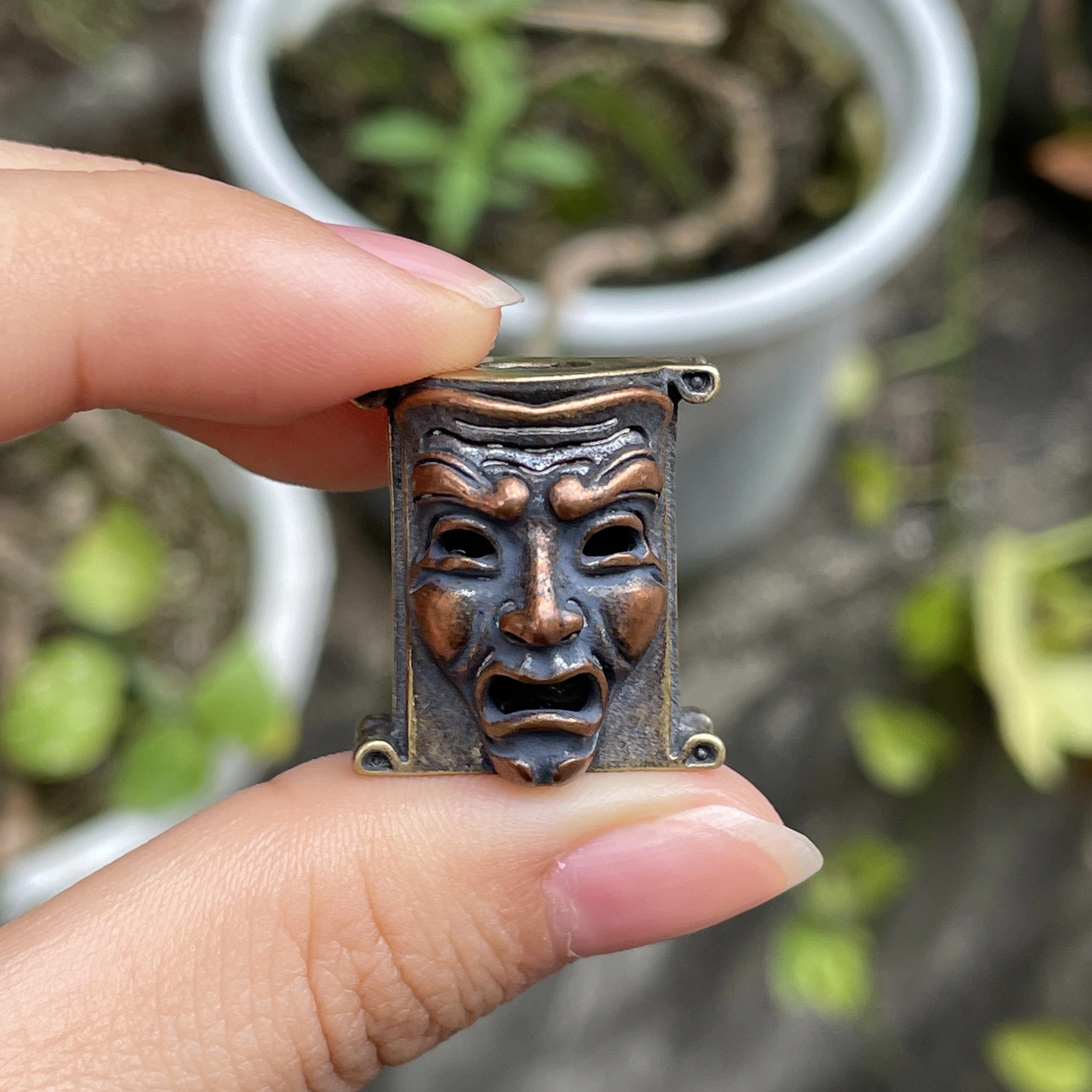 Pendant Face Shape Crying Face Happy Face Dark Style - Temu Canada