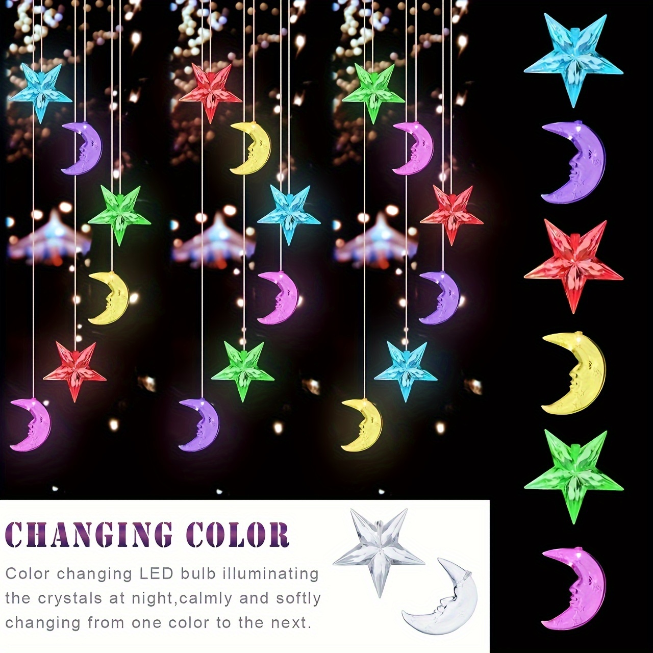 Hanging moon deals and star lights