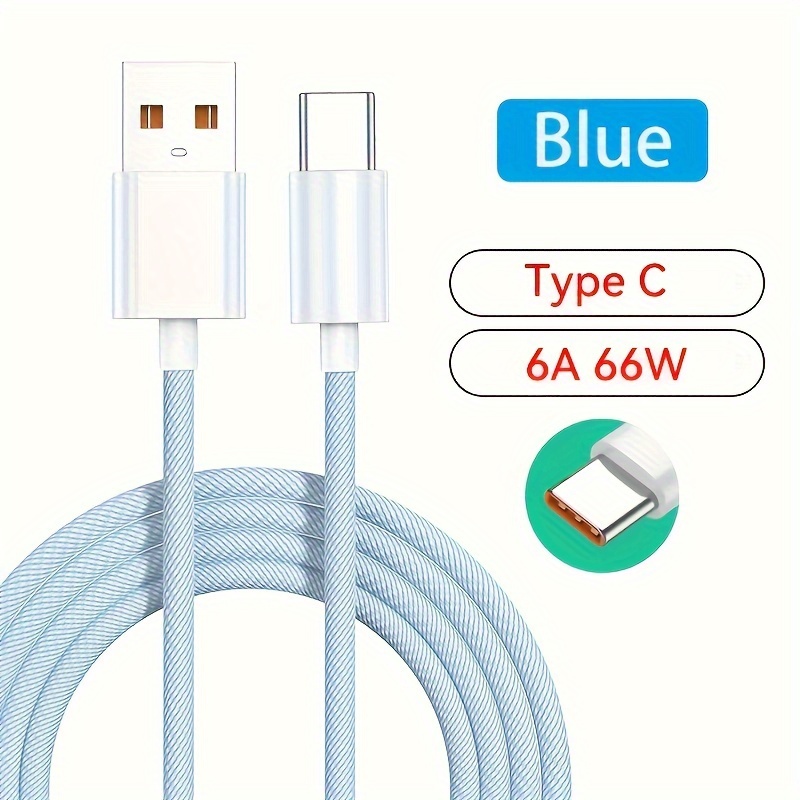 66 ワット PD USB 3IN2 6A 高速充電データケーブル IPhone IPad Samsung LG Goo Temu Japan