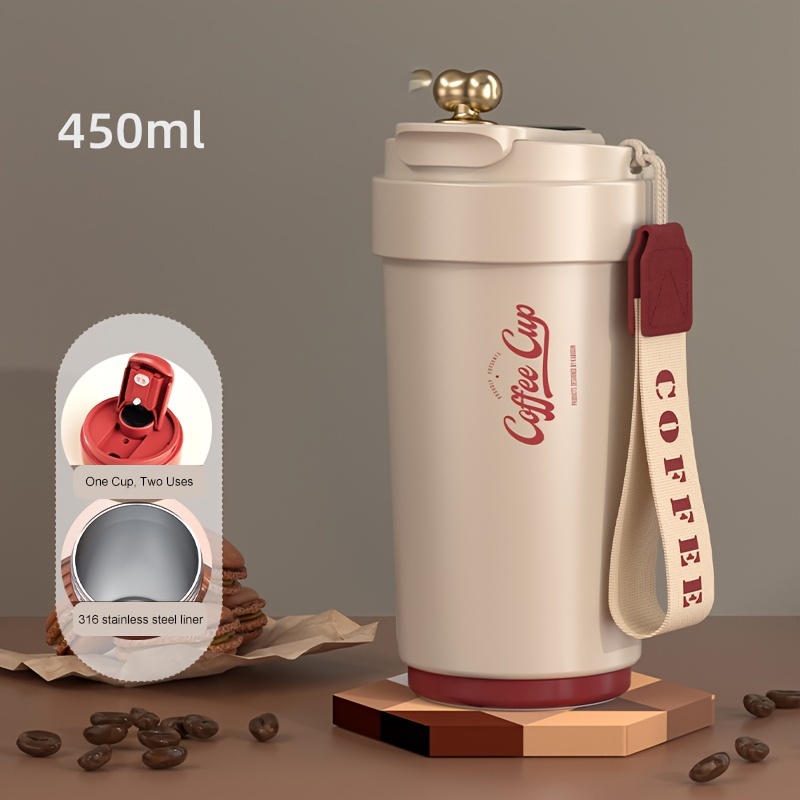 304 Stainless Steel Coffee Mug With Temperature Display - Temu