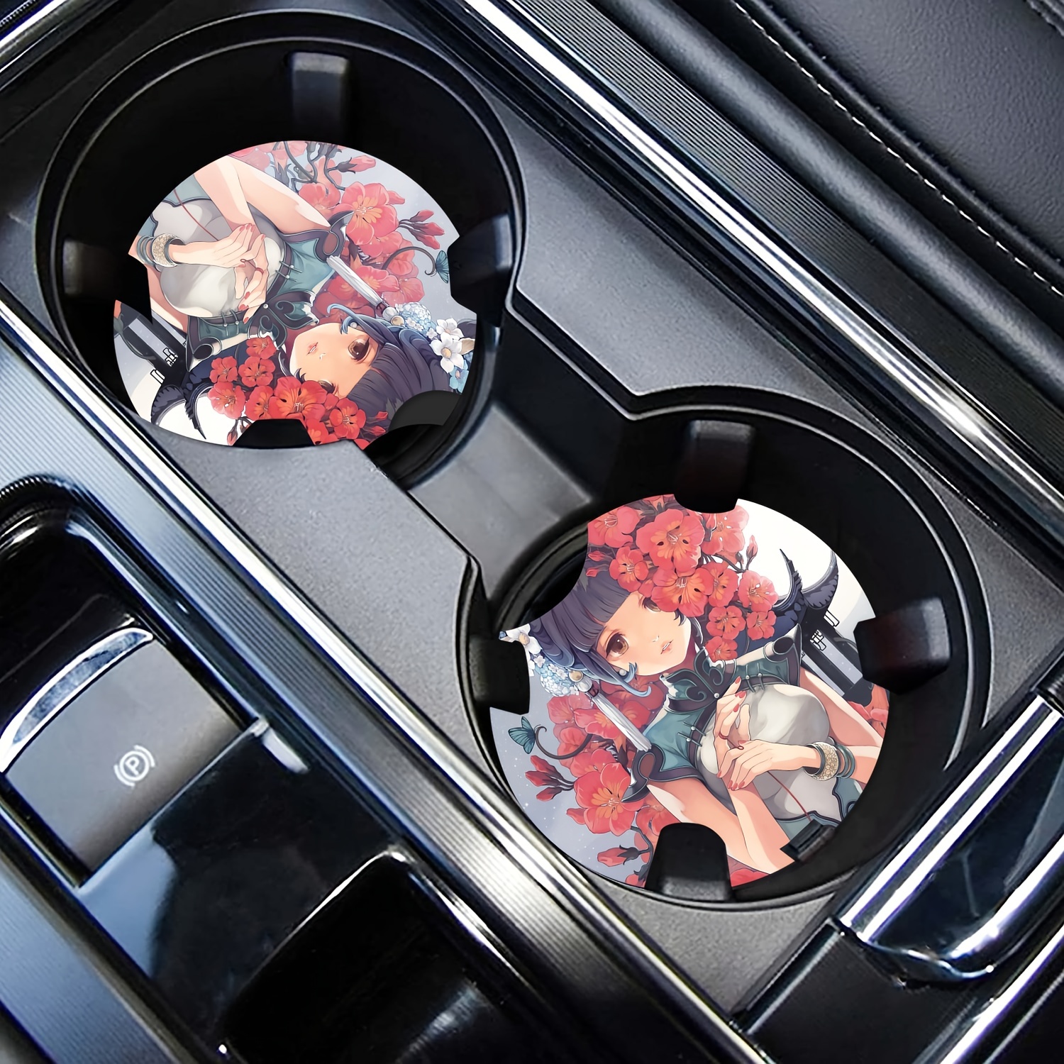 Anime Art Style Anime Flower Art Perfekte Auto-untersetzer-packung