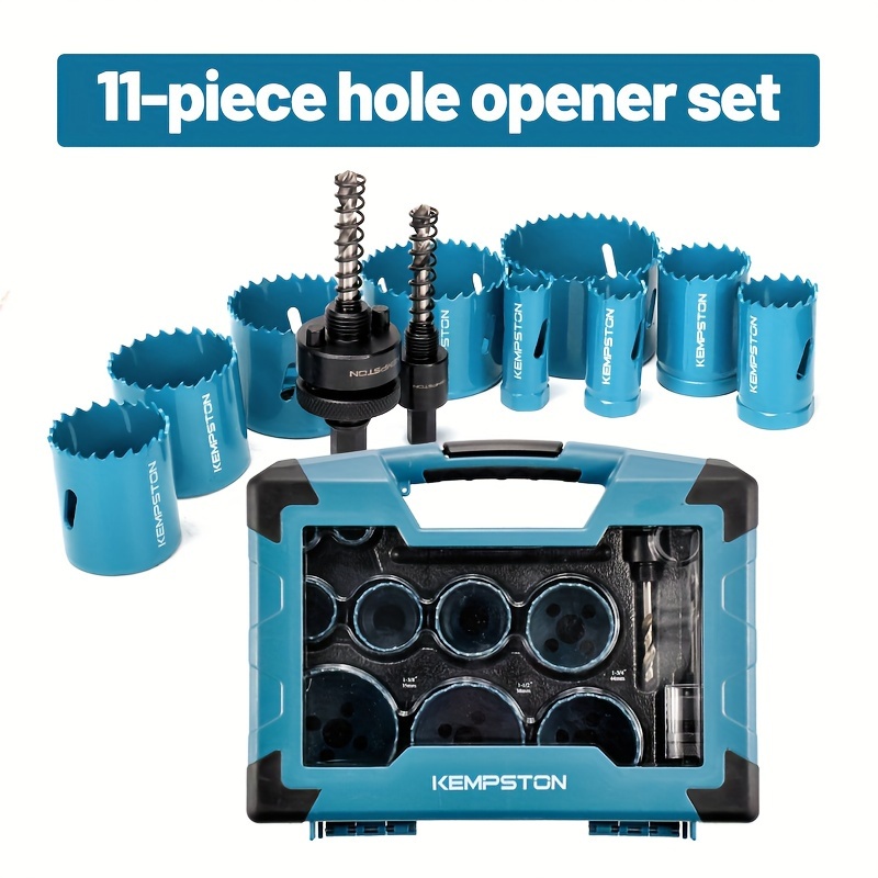 

11-piece Bi-metal Hole Saw Set, Bi-metal Hole Saw 19-64mm Hole Saw Hole Saw Tool Tool For Plastics, Pipes, Wood, Fiberboard, Stainless Steel Sheets, Soft Metals, Etc.