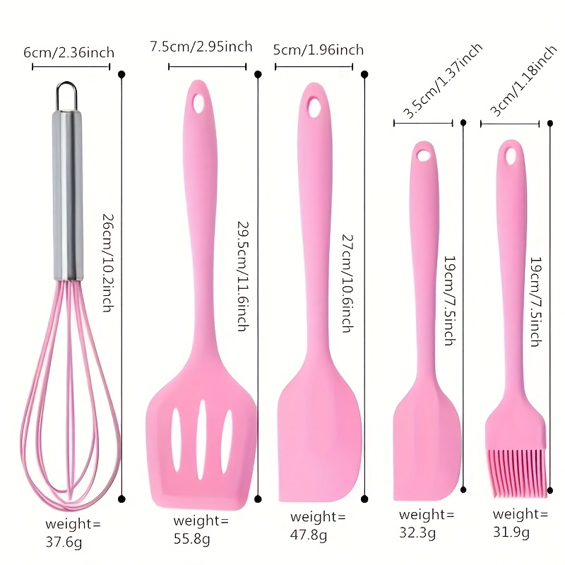 Silicone Spatul, Rubber Spatulas Silicone Heat Resistant,kitchen Utensils  Food Grade Nonstick Easy To Clean Dishwasher Safe For Baking, Cooking,  Mixing - Temu