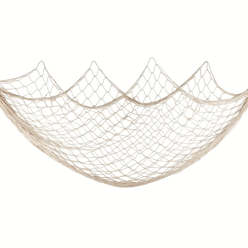 Evjurcn Pack of 2 Fishing Net Decor Natural Fish Net Party Decoration Wall  Hangings Fishnet Each 39.4x78.7 Inch for Mermaid Party Pirate Decorations