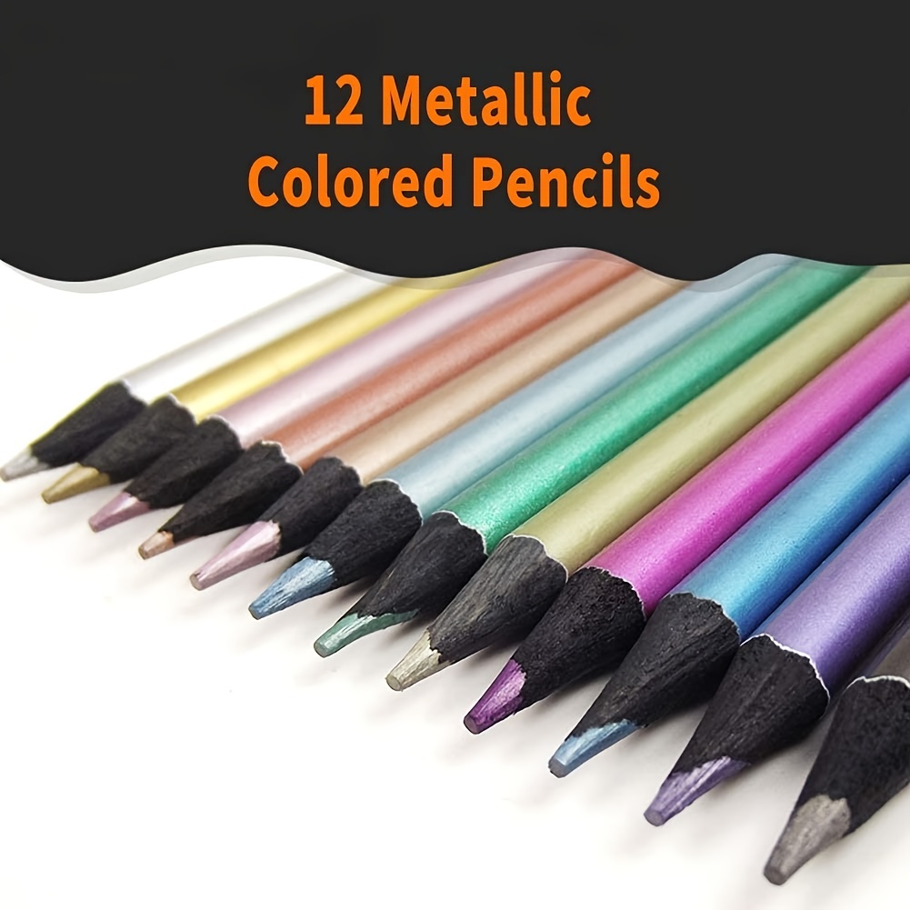 Metallic Colored Pencils Art Drawing Pencils For Adult - Temu