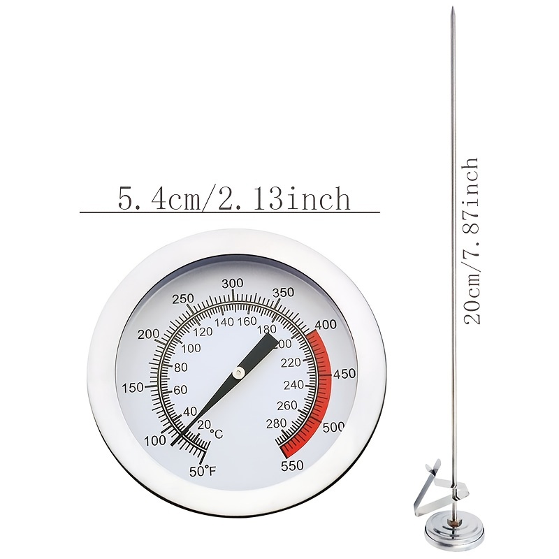  Oil Thermometer Deep Fry with Clip Candy Thermometer