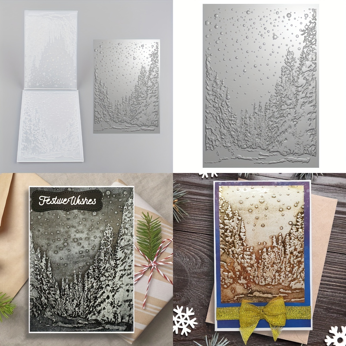 Create Unique 3d Designs With Plastic Embossing Folders For - Temu