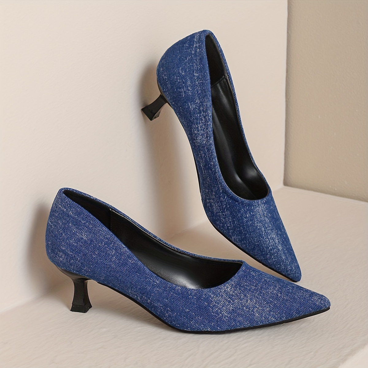 Denim shop kitten heels