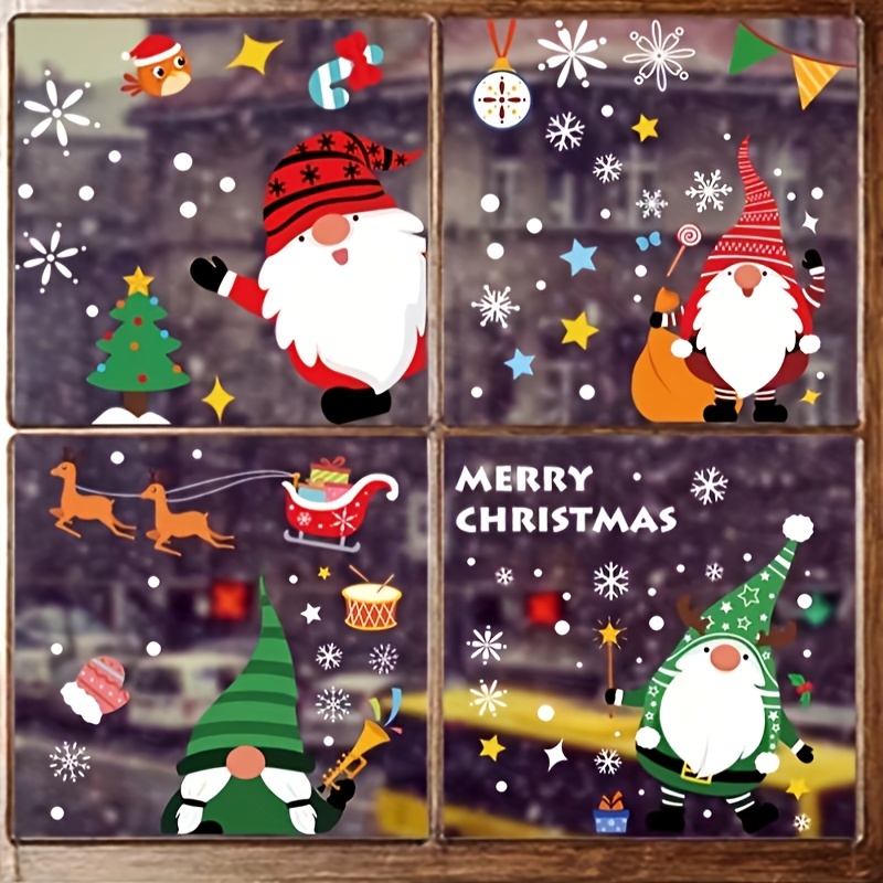 Adereços De Natal Decorações De Natal Papai Noel Alce Adesivos Estáticos  Decorações De Vidro De Shopping Center De Natal - Brinquedos E Jogos - Temu  Portugal