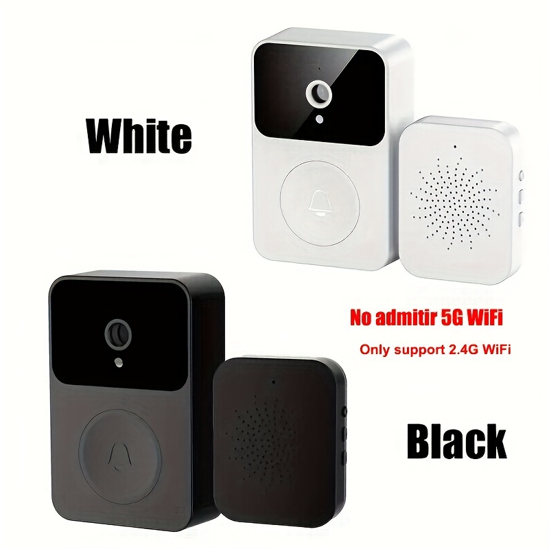 1pc Wireless Doorbell Camera, Smart Video Doorbell Intercom With Hd Night  Vision Wifi Rechargeable Security Doorbell, Two-way Talk, Photograph,  Record, App Control, Voice Conversion Function, Cloud Storage (white)  Built-in Battery