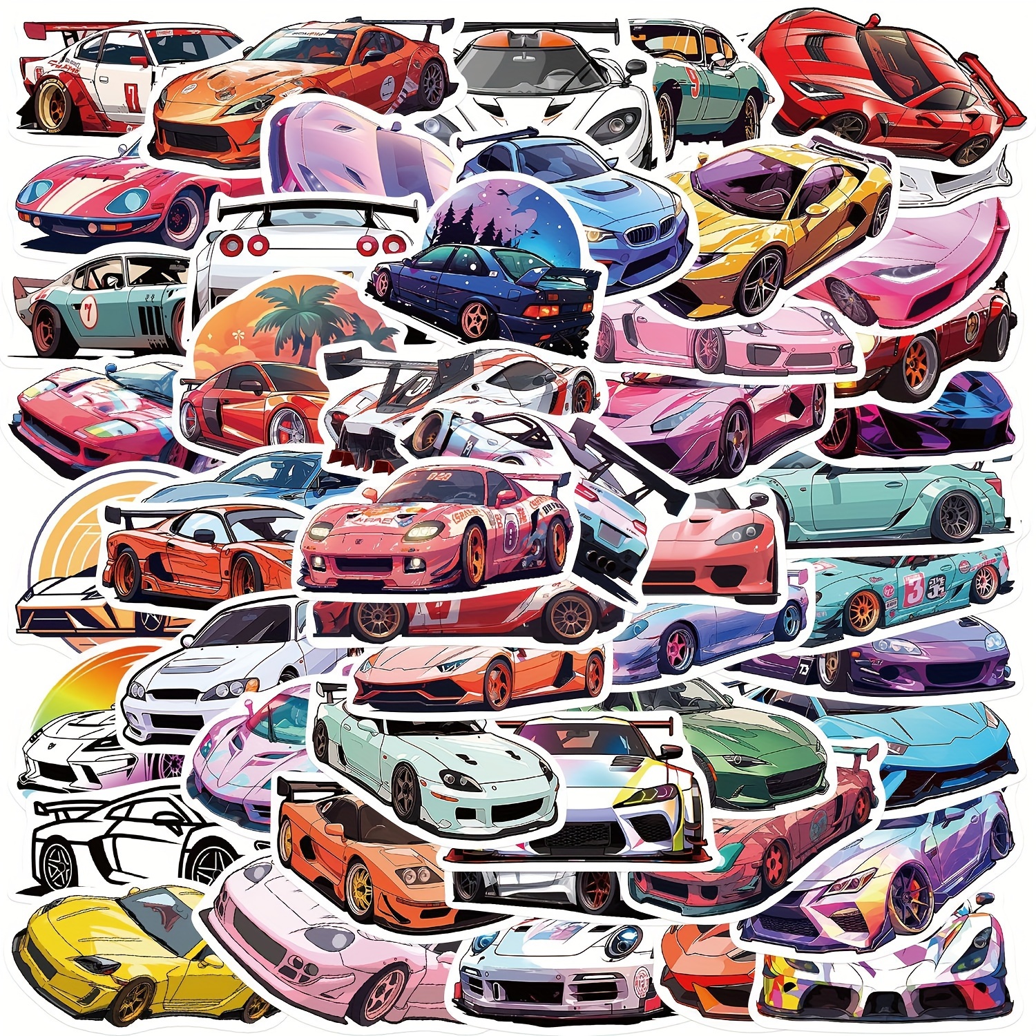 Car Styling Racing Numbers Vinyl Usa Bandera Estados Unidos - Temu