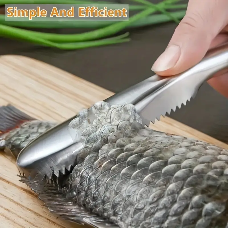 1pc Stainless Steel Fish Scale Scraper, Remover With Serrated Design Fish  Knife, Perfect Kitchen Tool