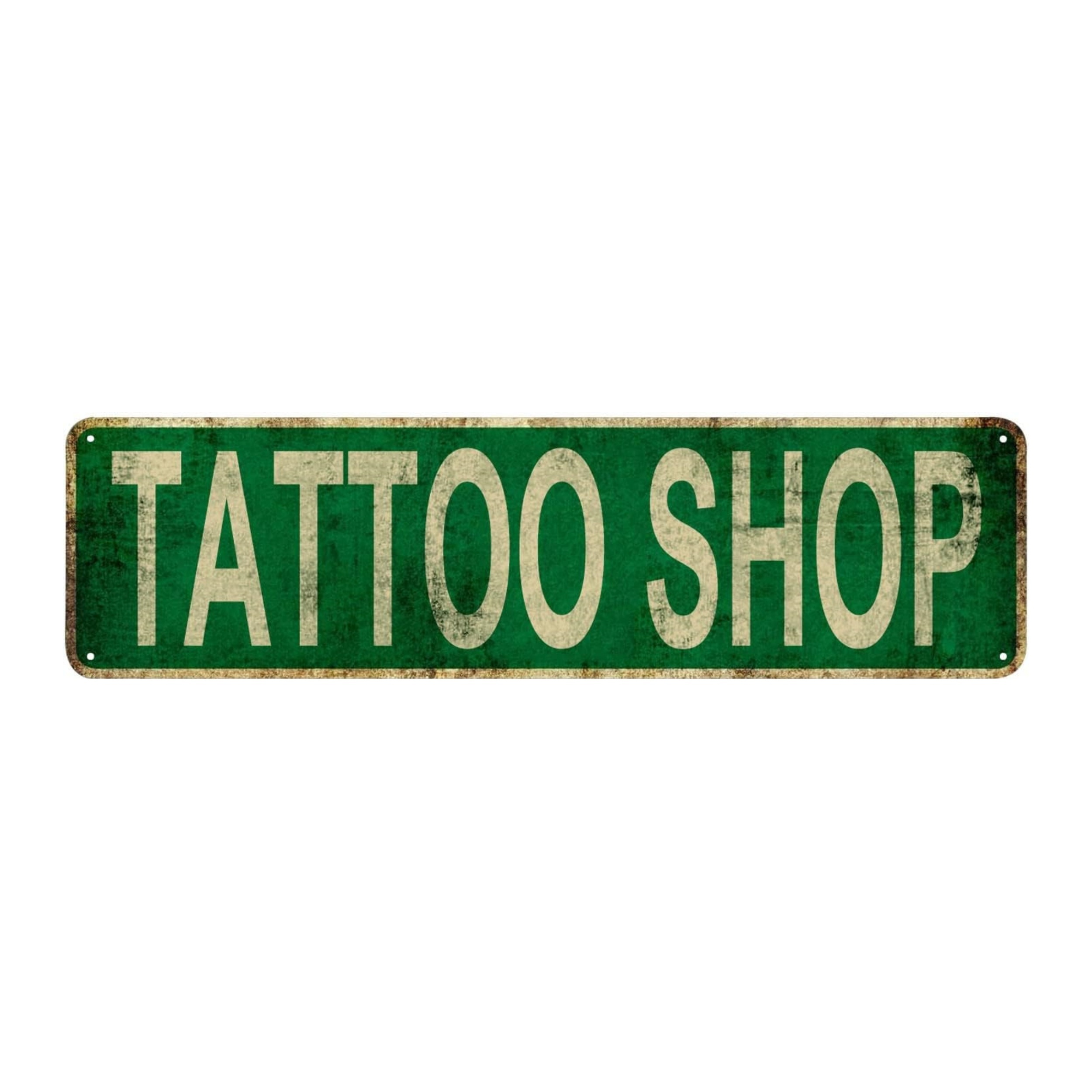 

1pc, Tattoo Shop Metal Tin Sign (15.75"x3.94"/40x10cm), Novelty Street Sign, Home Decor, Room Decor, Wall Decor, Restaurant Decor, Bar Decor, Cafe Decor, Garage Decor, Farmhouse Decor