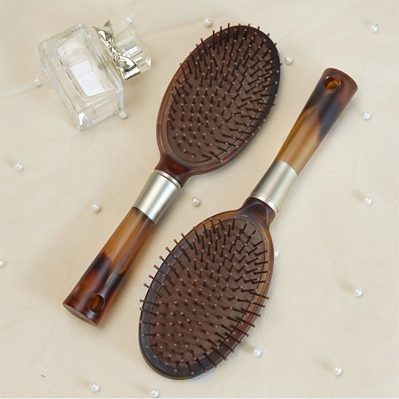 Scalp Massage Hair Comb With Air Cushion Anti Static Hair Brush Plain And  Portable Hairdresser Barber Comb Suitable For Wet And Dry Hair - Beauty &  Personal Care - Temu