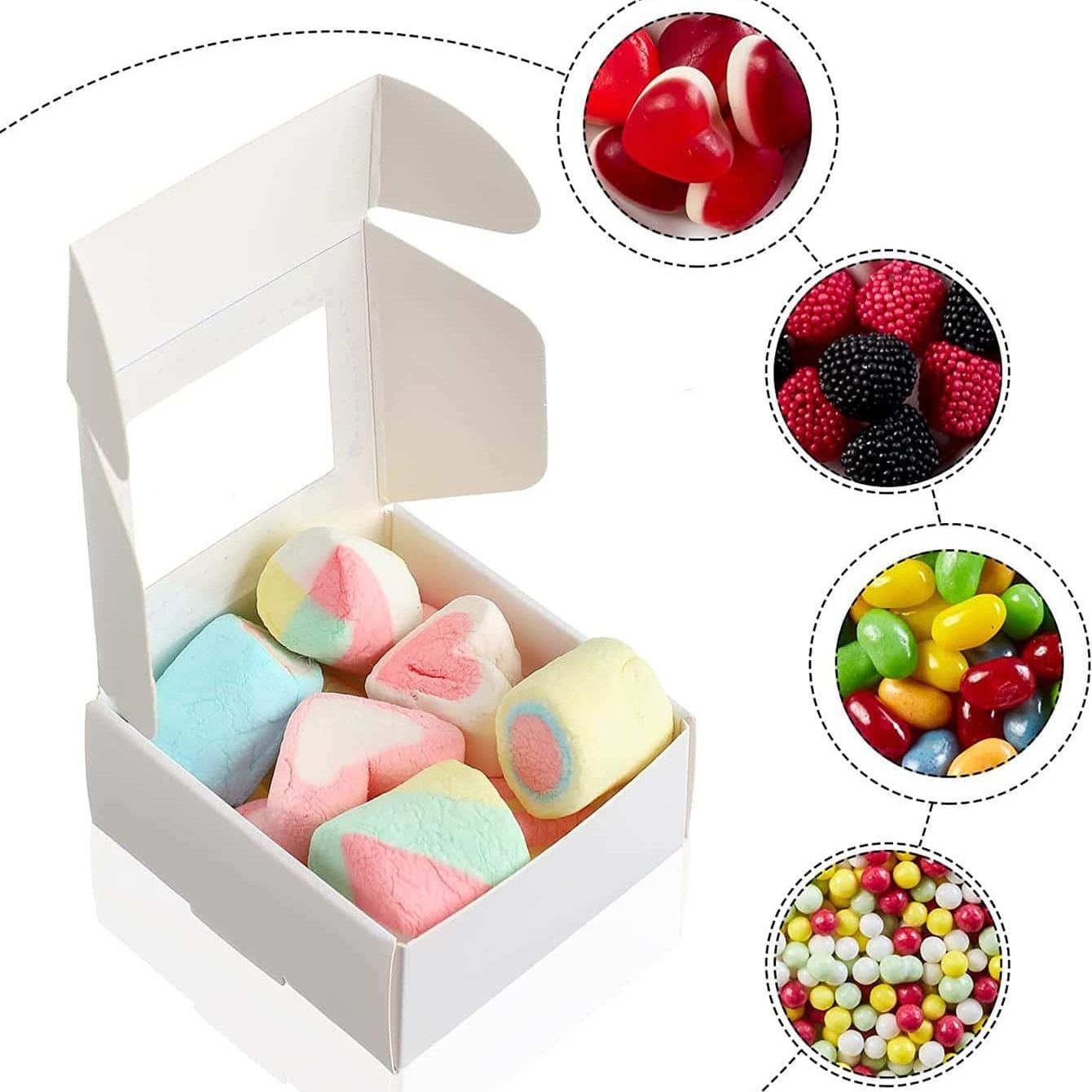 10pcs Mini Paper Box With Window Soap Packaging Box Present Packaging Box,  Treat Box For Homemade Soap Favor Treat Bakery Candy