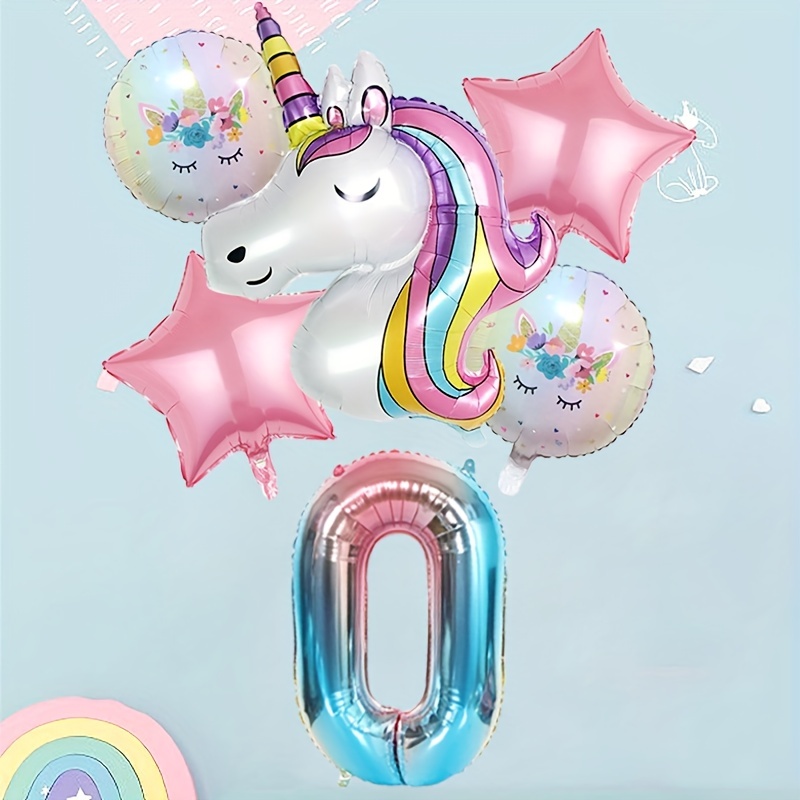 Ballons Licorne 8 Ans - En Aluminium - Avec Chiffres Géants - Pour Fête  D'Anniversaire, Anniversaire D'Enfant - Décoration[u2071]