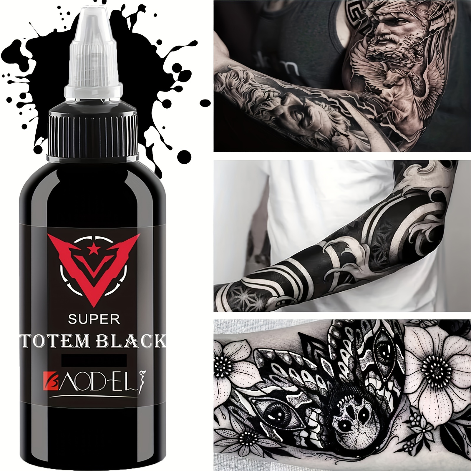 Black Tattoo Ink, Professional Tattoo Pigment, Tattoo Painting