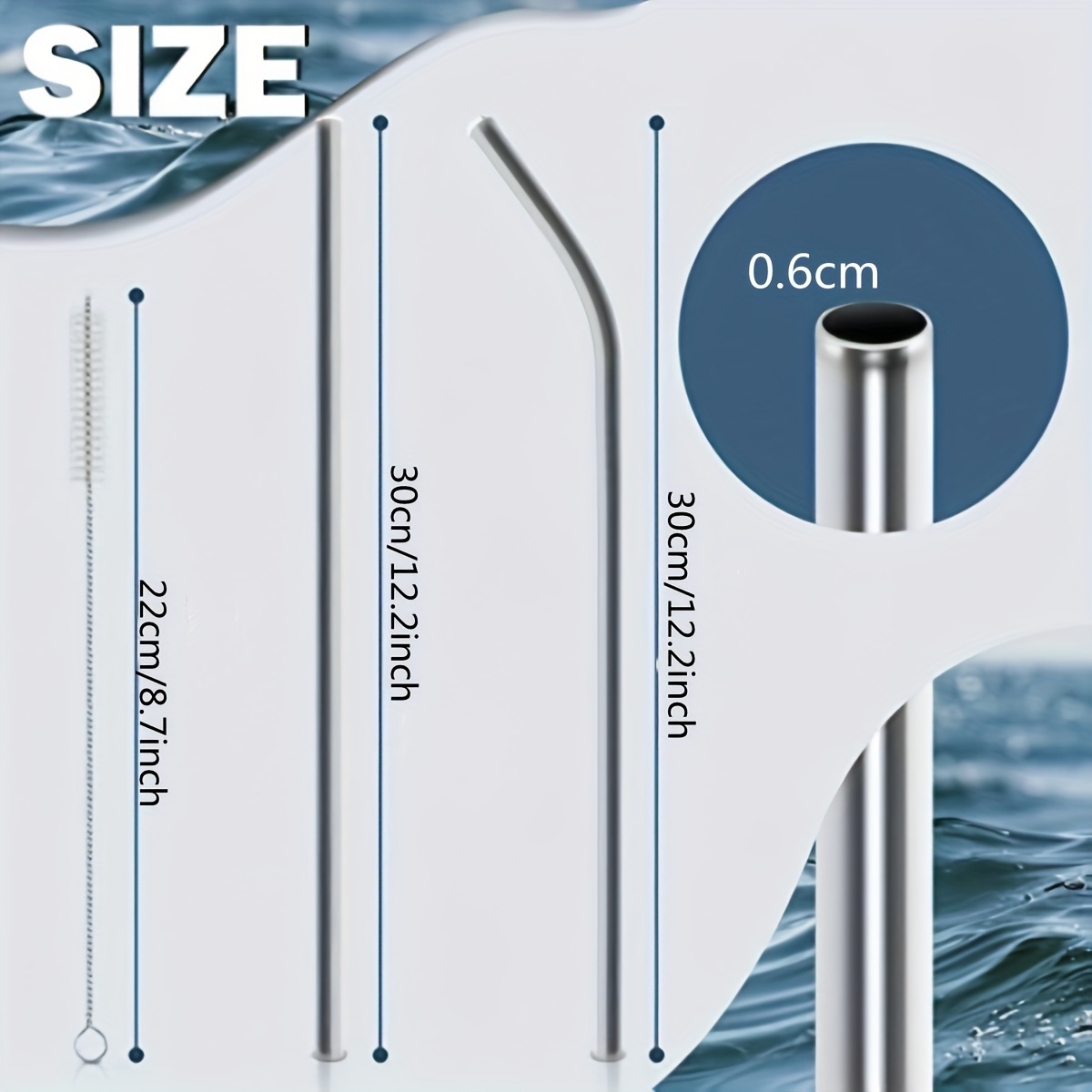 Stainless Steel Replacement Straws for Stanley Adventure Travel Tumbler  40oz, 6pcs Reusable Straws with Cleaning Brush Compatible with Stanley  Adventure Tumbler 40oz (3x Straight & 3x Bent) 