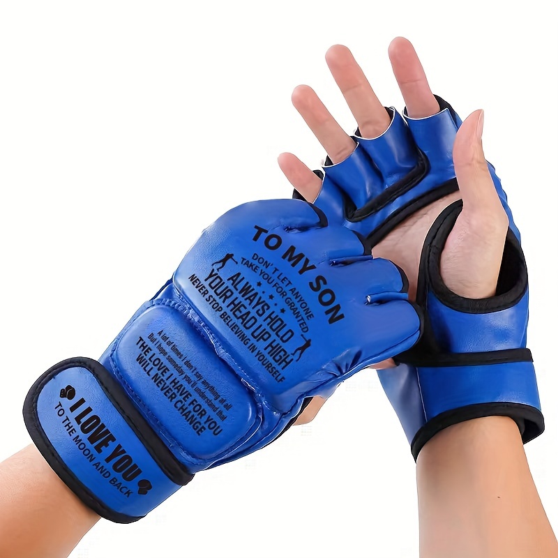 Image of A Gift For My Son" Breathable And Sweat-absorbing Boxing Gloves For Punching Bags, Boxing Gloves For Men And Women, Boxing Equipment
