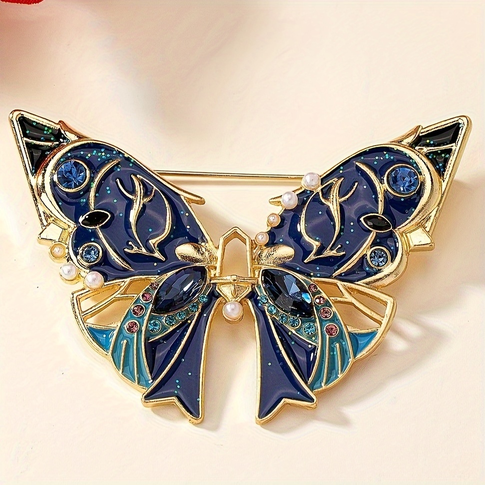 1pc Colorful Butterfly Zinc Alloy Brooch Elegant Animal Theme Exquisite Brooch Jewelry Decoration