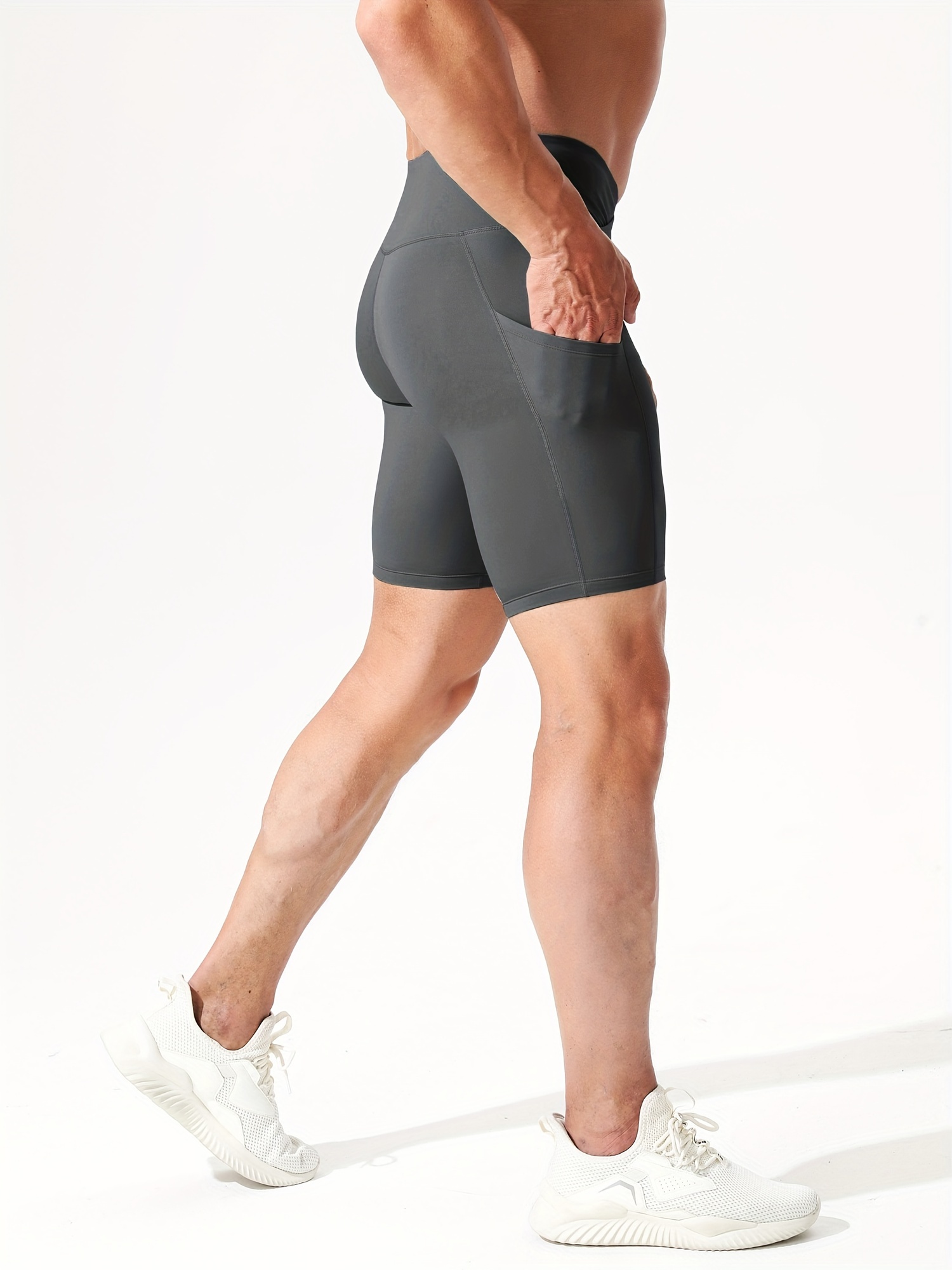 Men Compression Fitness Knee High Shorts Slim Fit/Fashion/Sports