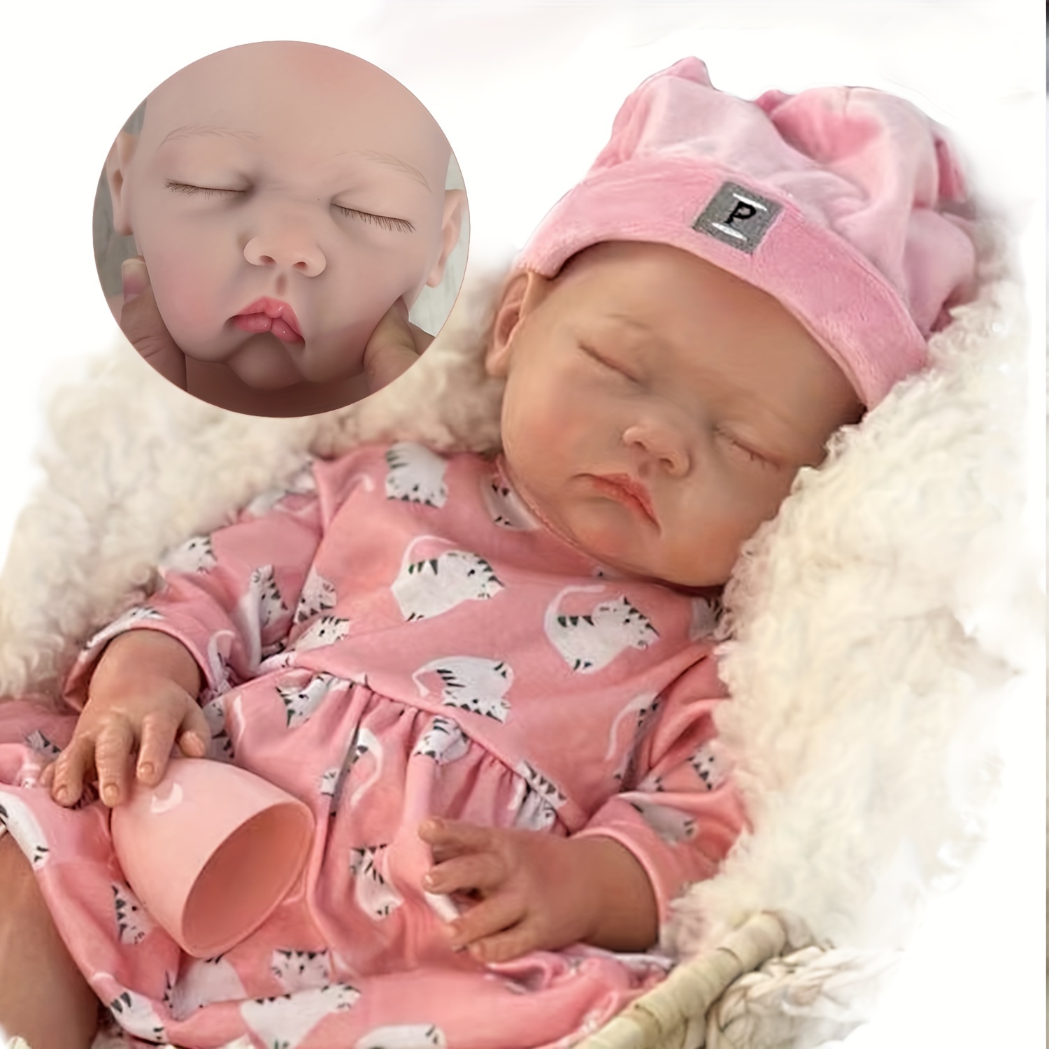 22 Full Silicone Reborn Baby Shining Blue Eyes Bouncy - Vacos Store – vacos