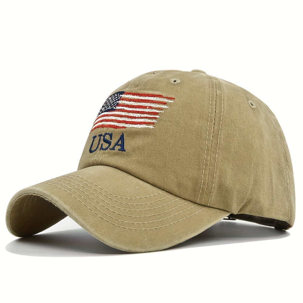 American Flag Baseball Cap Embroidered Sun Visor
