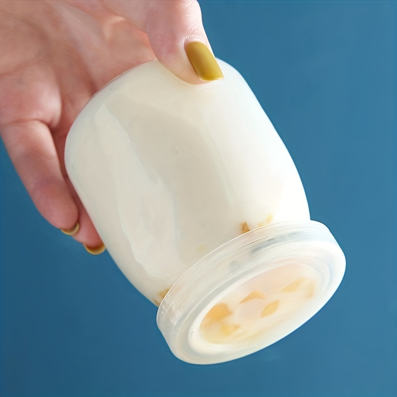 12pcs pots de yaourt en verre avec couvercles hermétiques pour les  yaourtières, pudding Cup Glass Creme Brulee Bottle 150ml