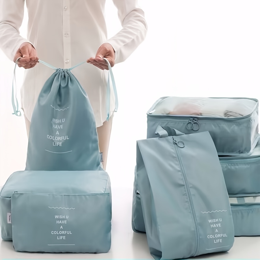 Organisateurs de bagages pour valise 7 pièces ensemble organisateur de  voyage sacs de rangement ensemble d'emballage de valise étuis de rangement  organisateur de bagages portable - Temu Belgium