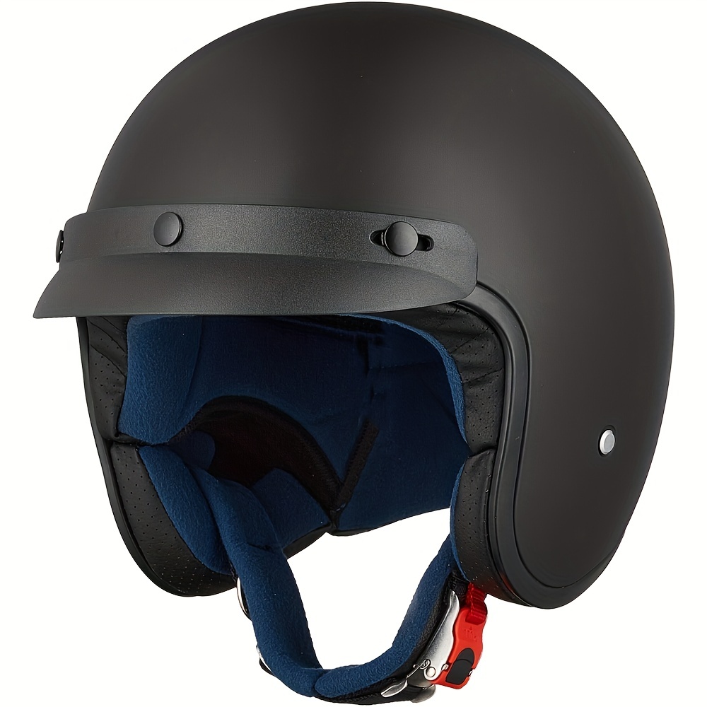  Xinyuwz Casco Jet Brain Cap Retro Half Helmet, aprobado por  DOT/ECE, moto, ciclomotor Jet Bobber Pilot Crash Chopper 3/4, medio casco  con máscara para hombres y mujeres adultos, E,XXL = 61 ~