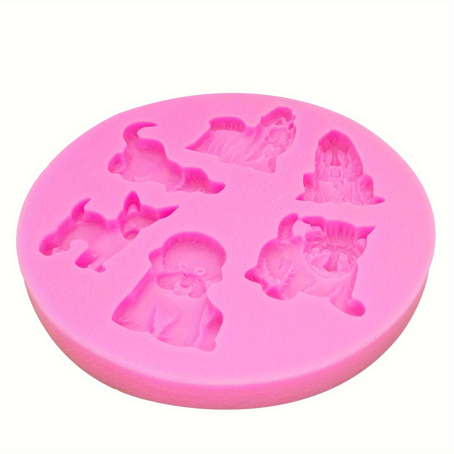 Juego de 5 moldes de silicona para arcilla polimérica, manualidades, r