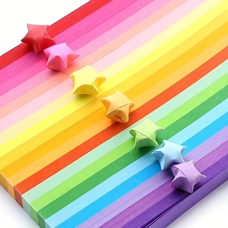 1080 Sheets Star Origami Paper Green Solid Color Gradient Color Star Paper  Strip Double Sided Origami Stars Paper Solid Color Lucky Star Decoration
