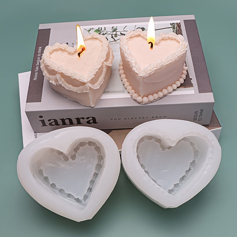 Silver Single Heart Candle | Make A Wish | Birthday Cake Candles