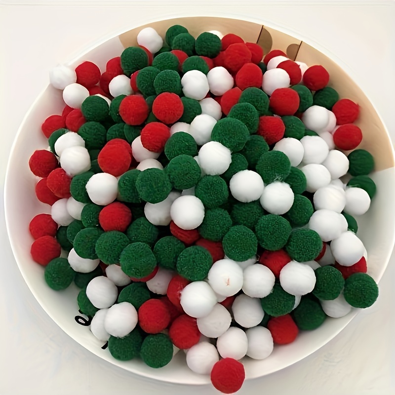50 Pieces Christmas Pom Poms Craft Pompom Balls Pom Pom Balls Fake  Snowballs Fuzzy Balls Pompom Puff Balls for Kids Art DIY Creative Project  Crafts