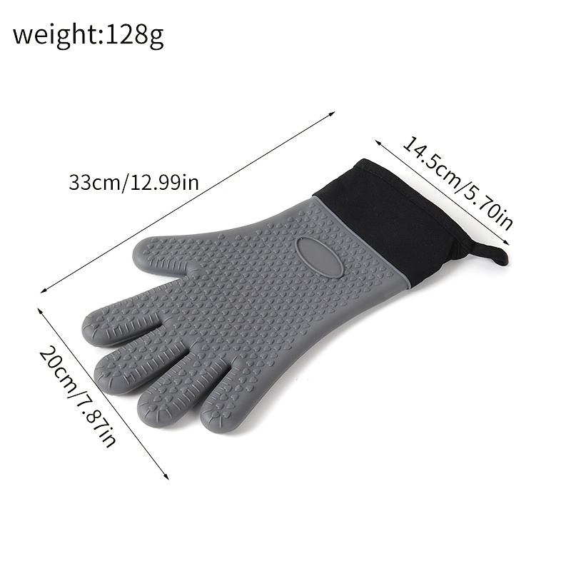 Grilling Gloves, Royal Blue BBQ Gloves Heat Resistant Oven Gloves Kitchen  Silicone Oven Mitts