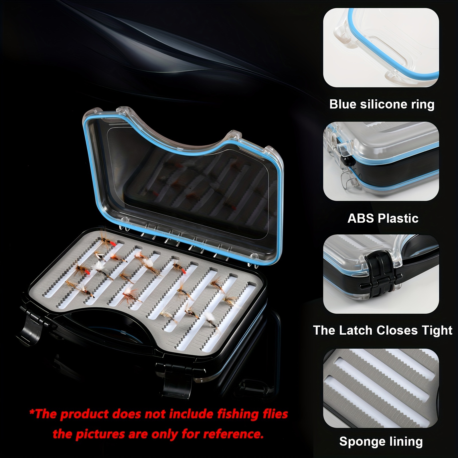 Goture Fishing Tackle Box Waterproof Double Sided Clear Plastic