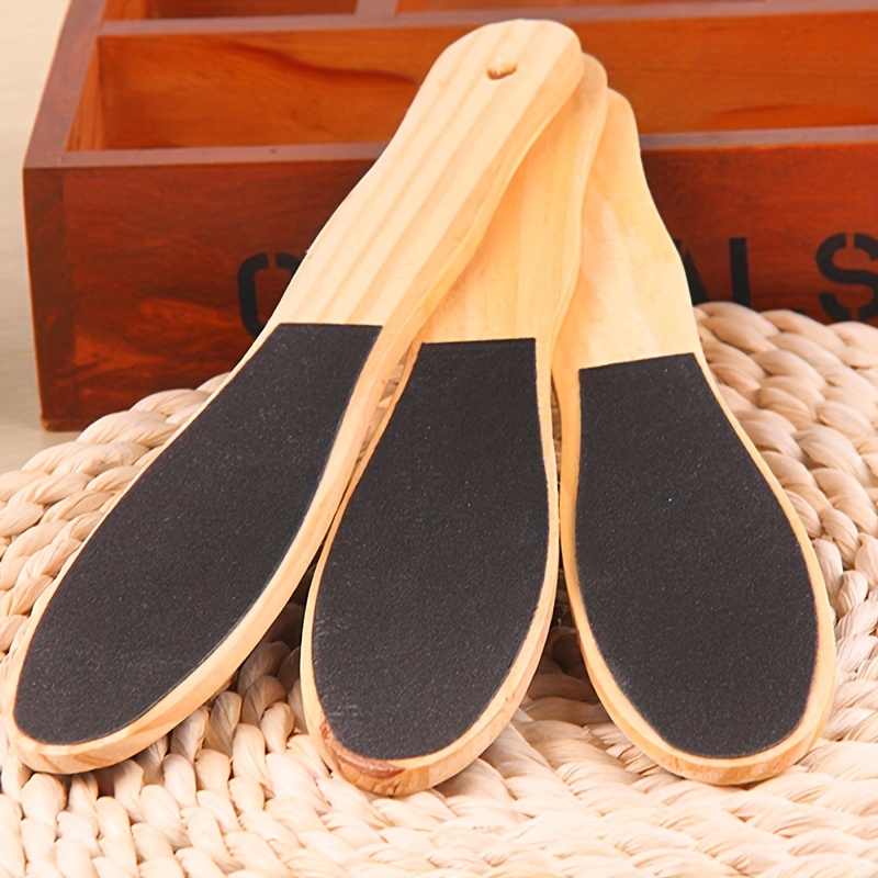 Pedicure Tools For Dead Skin Callus Remover Double Sided Wooden Scrubber