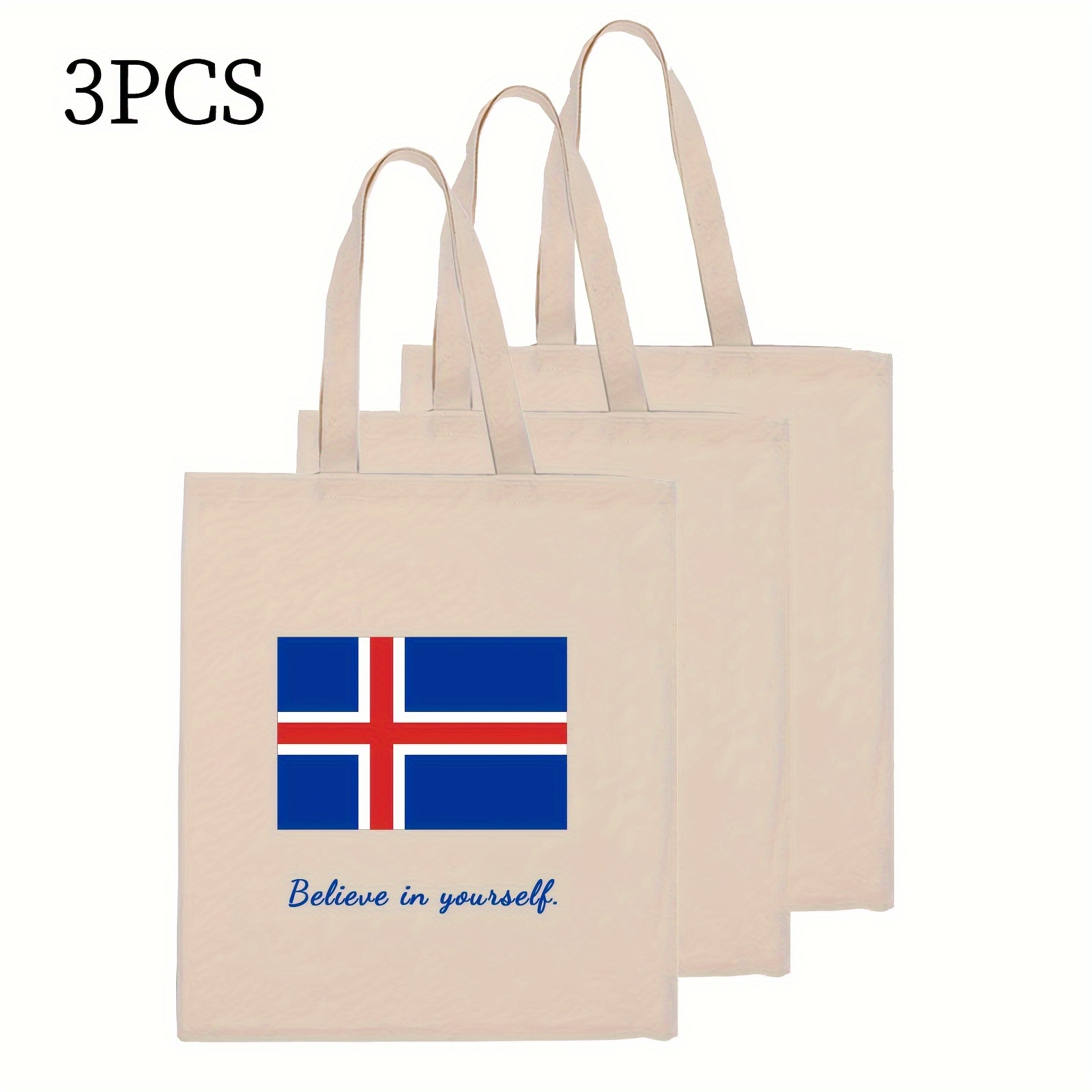 1pc Bolsa De Lona Personalizada Con La Bandera De Islandia - Temu