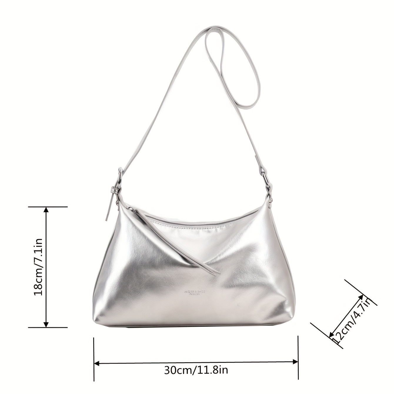 Solid Color Zipper Shoulder Bag With Little Pouch Stitching Detail Stylish Crossbody  Bag Adjustable Wide Strap Faux Leather Stain Resistant Versatile Shoulder  Bag - Bags & Luggage - Temu Austria