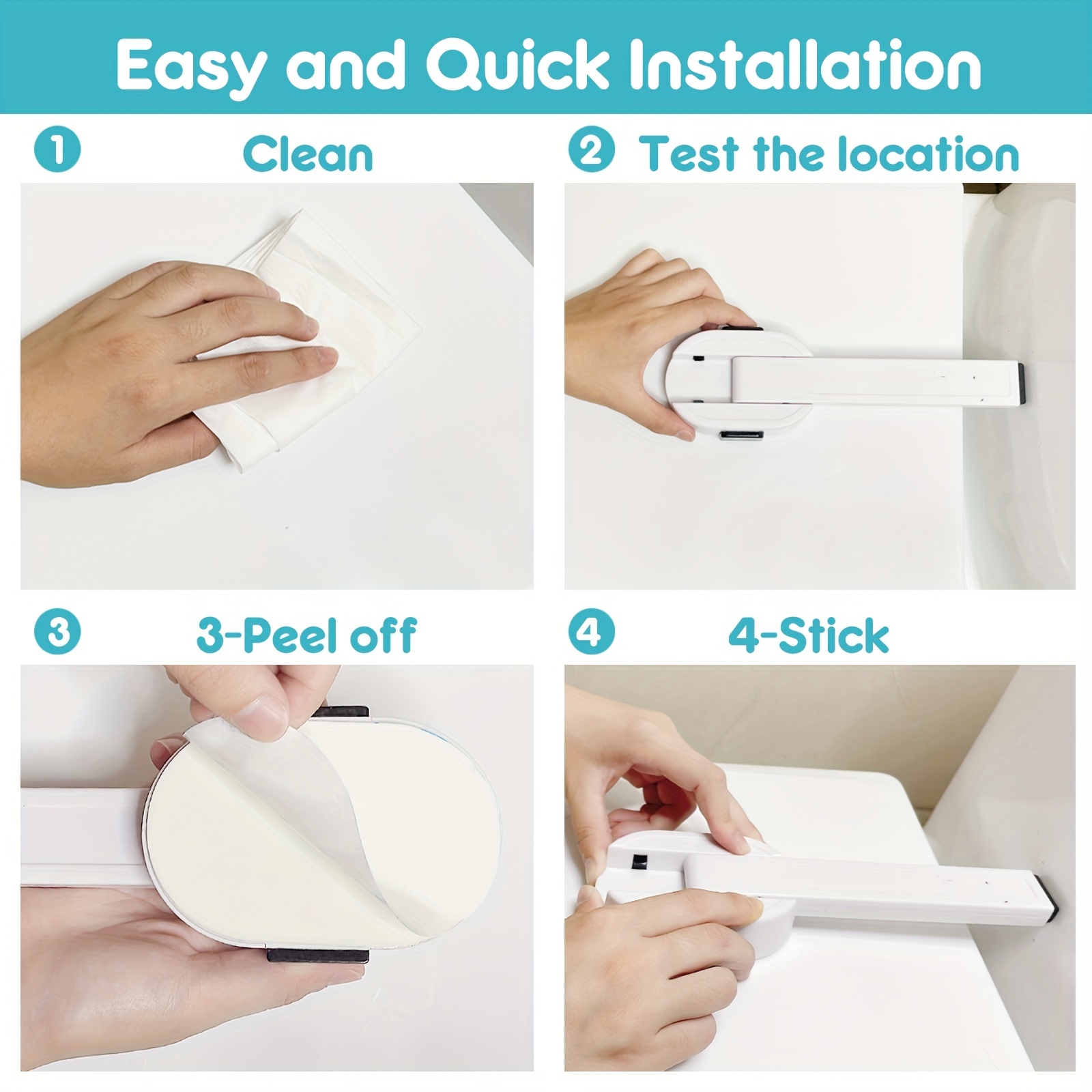 Toilet Locks Baby Proof,Ideal Child Proof Toilet Seat Lock with Arm -  Toilet Seat Lock Child Safety - No Tools,No Drill Needed Easy Installation  with