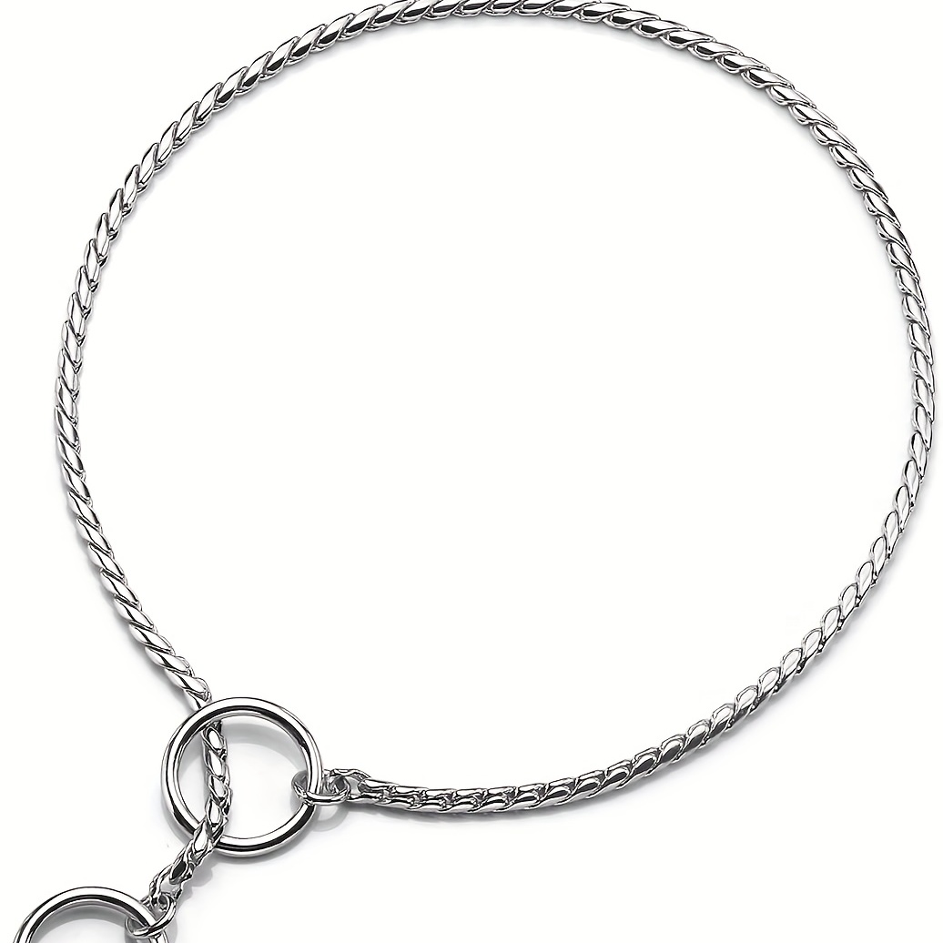 Stainless steel best sale dog choke chain